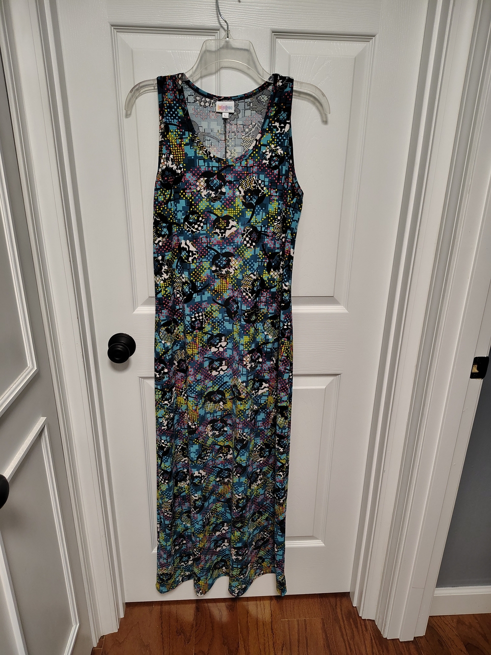 LuLaRoe Maxi Dress in Blue, Green, Purple, Black
